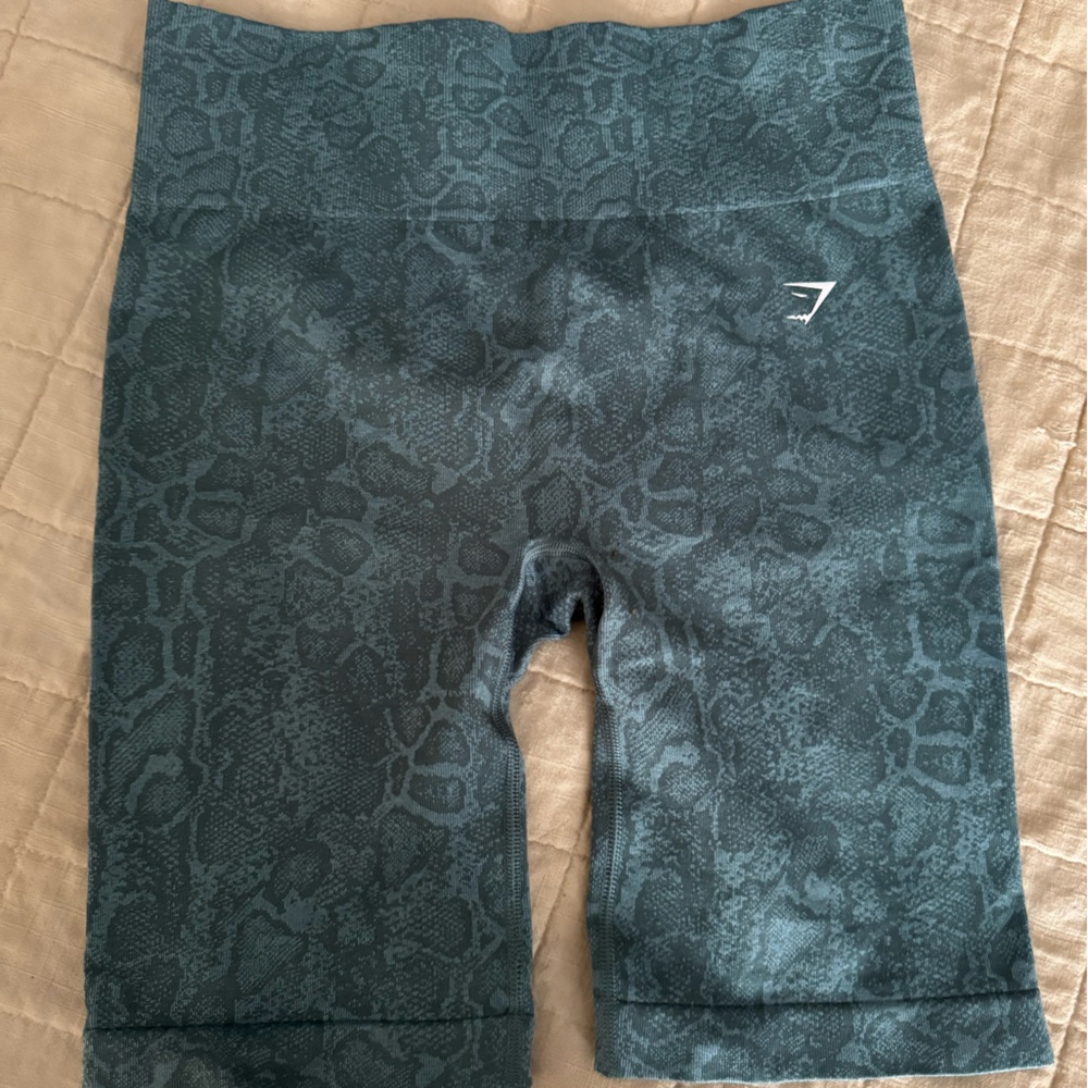 Gymshark Teal Adapt Animal Biker Shorts